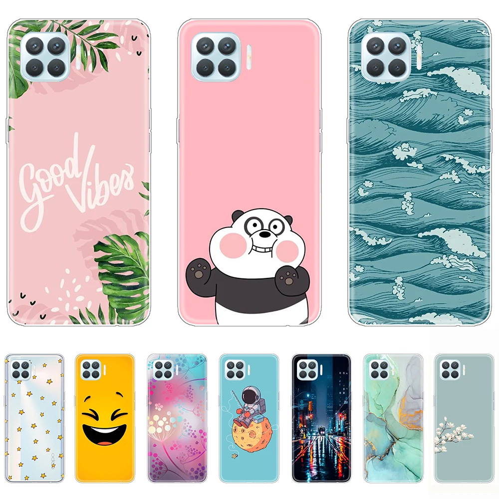 

Case for OPPO A93 Silicon Animal Cartoon Shell Case 6.43inch Tpu Non-slip Soft Bumper Anti-fall Ultra-thin Full protection Bag