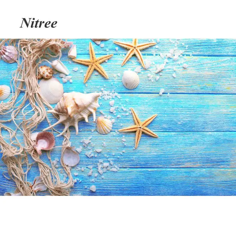

Фон для фотосъемки с изображением пляжа морских звезд ракушек виниловый тканевый фон для фотостудии для детской фотосъемки