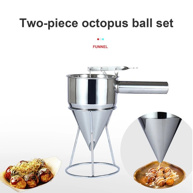 

Stainless Steel Pancake Batter Dispenser Handheld Stirring Batter Separator Baking Cupcakes Separator Measuring Cup