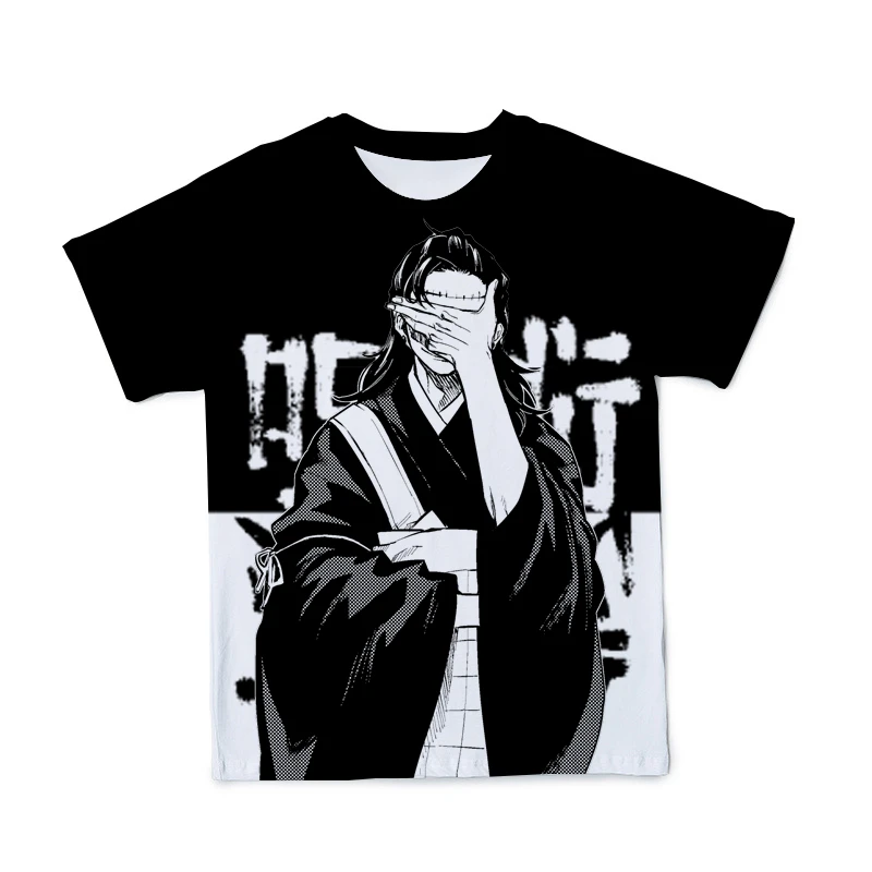 

2021 New 3D Black Tshirts Anime Cartoon Man Printing T Shirt Men Clothing Short Sleeve Funny T-Shirt O-Neck Large Size 100-6XL