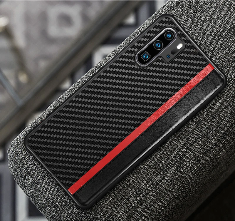 Роскошный чехол для телефона из искусственной кожи и углеродного волокна huawei Honor