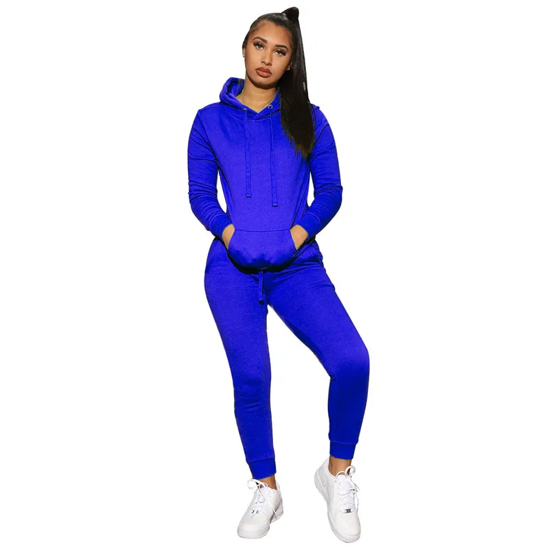 YELITE Женская Спортивная одежда для фитнеса с капюшоном костюм брюками