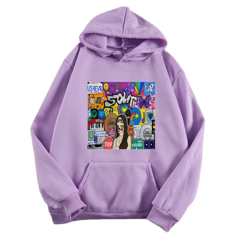

Cute Sweater Olivia Rodrigo poster graphic Oversized Sweater Women SOUR Album Cover Funny women Fans Oversized Sweater