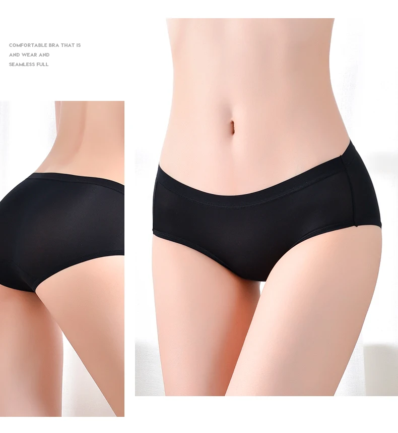 

Women 's Underwear Women 's Panties Antibacterial Cotton Lace Shorts Seamless Medium Waist Flat Angle Breathable Briefs 063
