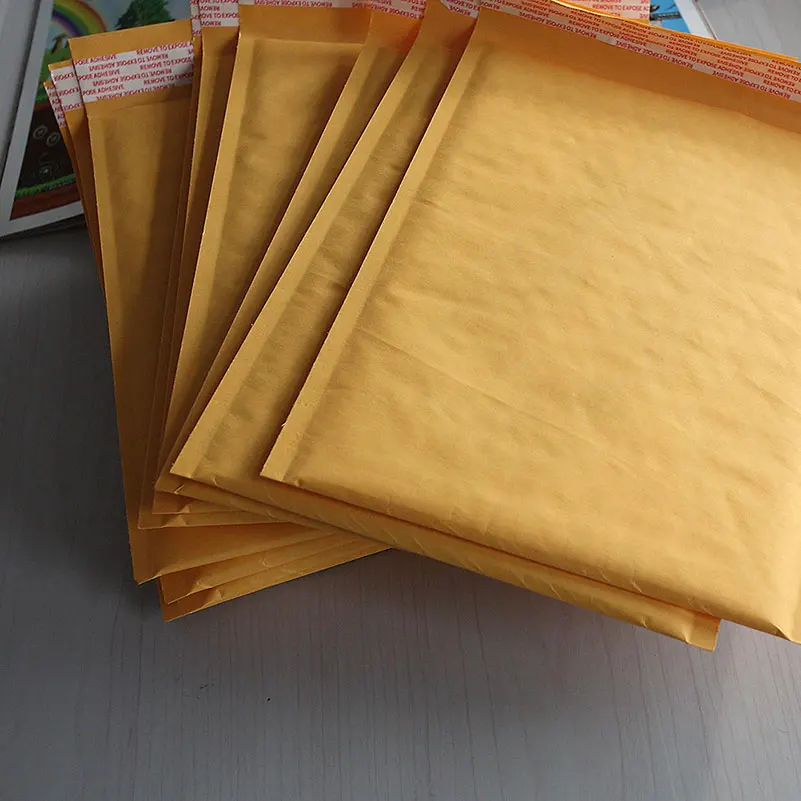 

Конверты из крафт-пузырчатой пленки, конверты с вкладышами, желтые конверты, доставка 200x250 + 40 мм
