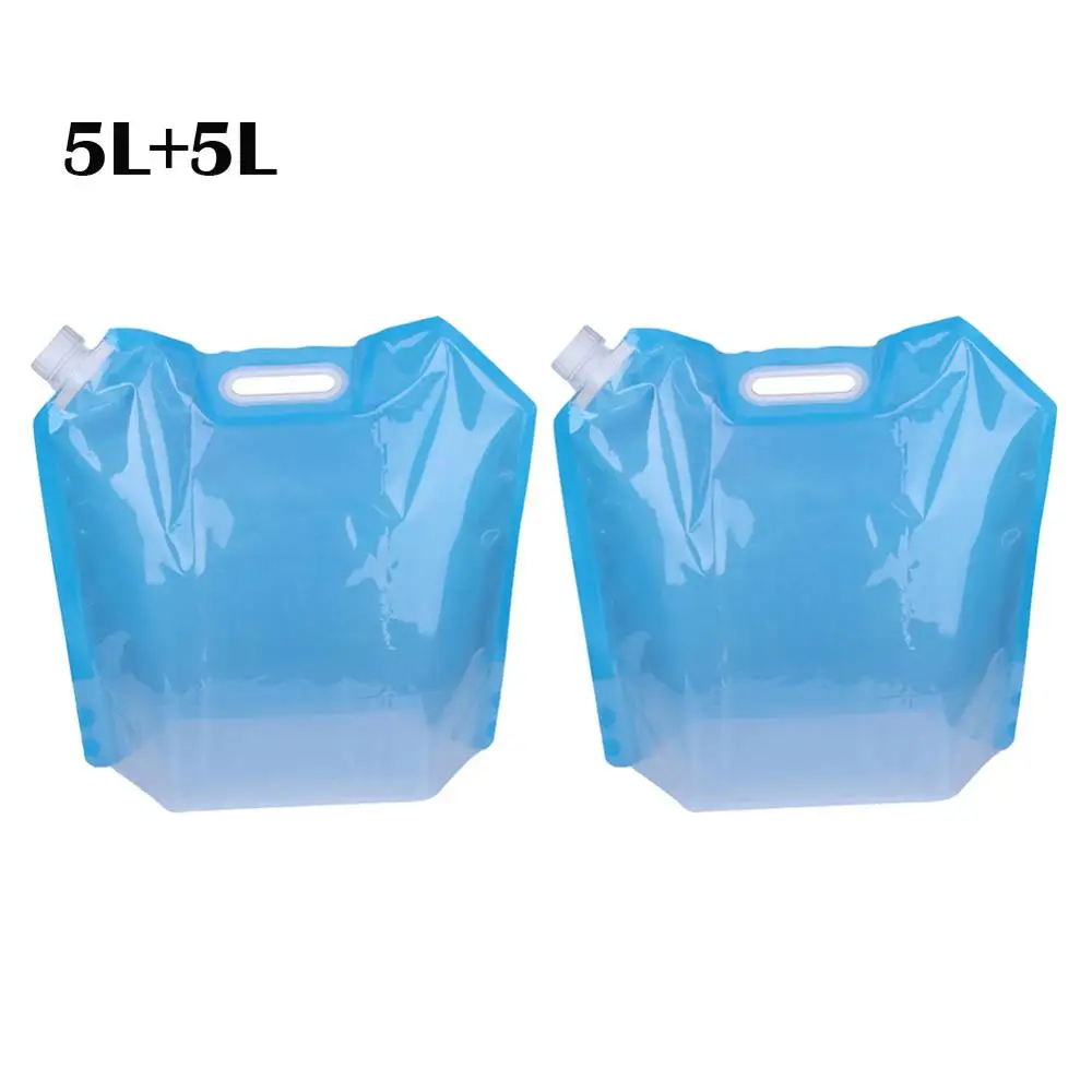 5L 5L Foldable Water Storage Container PVC Portable Outdoor Camping Water Carrier Bags Environmentally Friendly Foldable Reusable - Цвет: 5L 5L