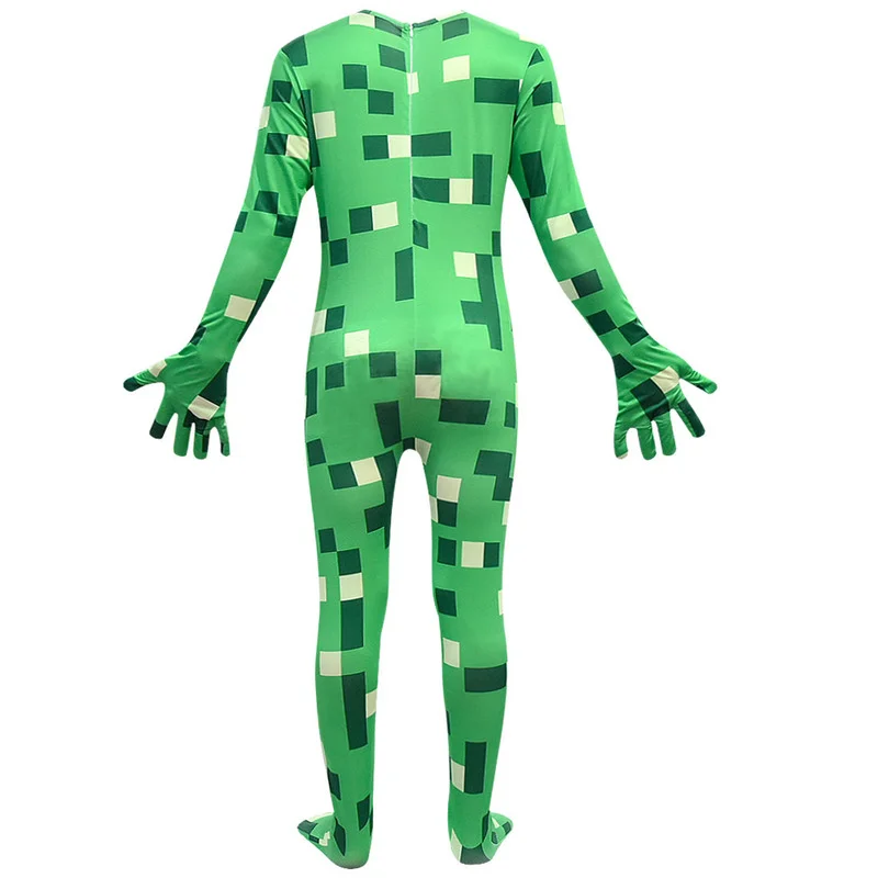 Детский Облегающий комбинезон Zentai со светодиодной маской костюм на Хэллоуин