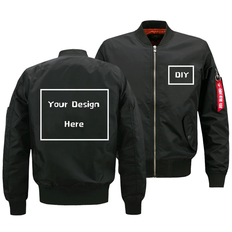 US Size Custom Logo Design New Men's Military Bomber Jacket Coat Unisex Thicken Army Tactical Zipper Flying Outerwear | Мужская