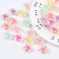 10pcslot star beads 19mm large ab color pendant acrylic loose spacer beads for jewelry making hair accessories diy
