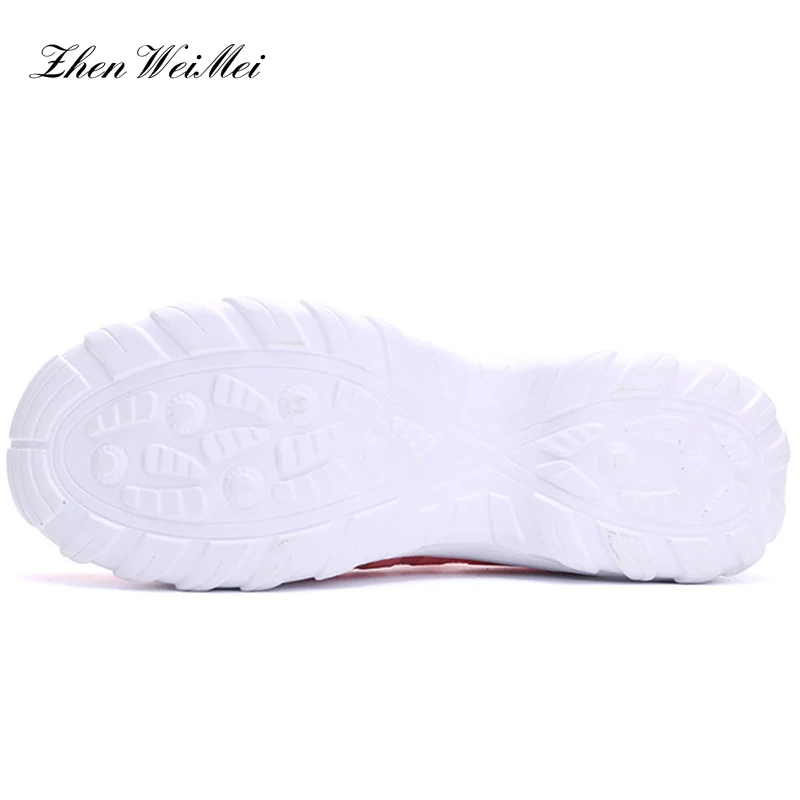 Модная повседневная обувь в полоску дышащие сетчатые носки спортивная большие