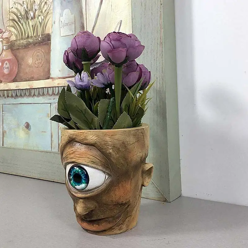Скандинавская смола реалистичный цветочный горшок скульптура украшение