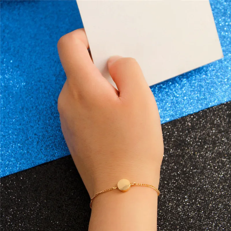 Модный Круглый браслет цепочка для женщин регулируемый круглый с бусинами