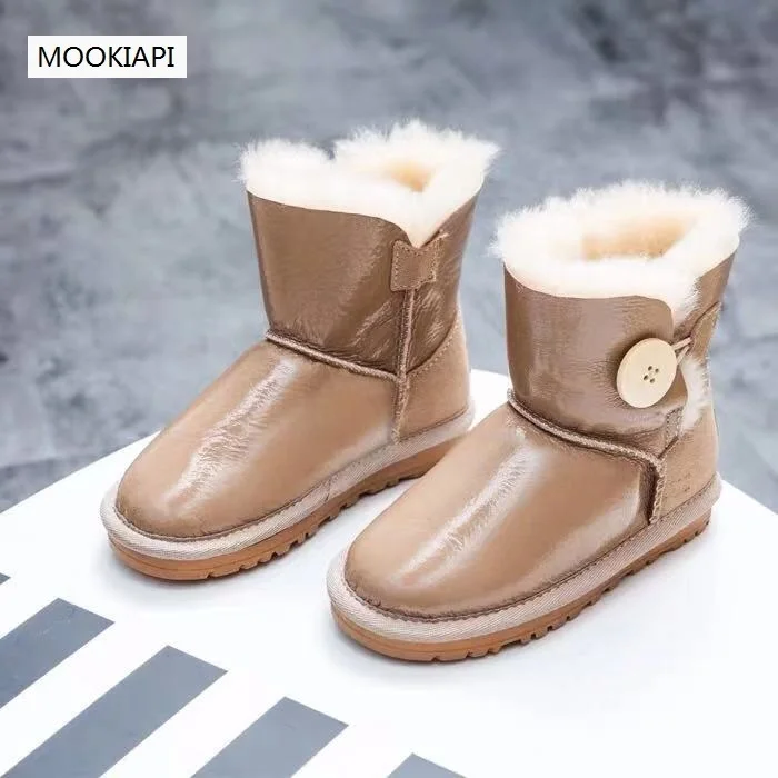 В 2019 году новые австралийские детские зимние ботинки из овчины и меха чистая