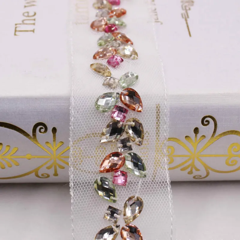 11 ярдов Высокое качество Тайваньских акриловых хрустальных с украшением в виде