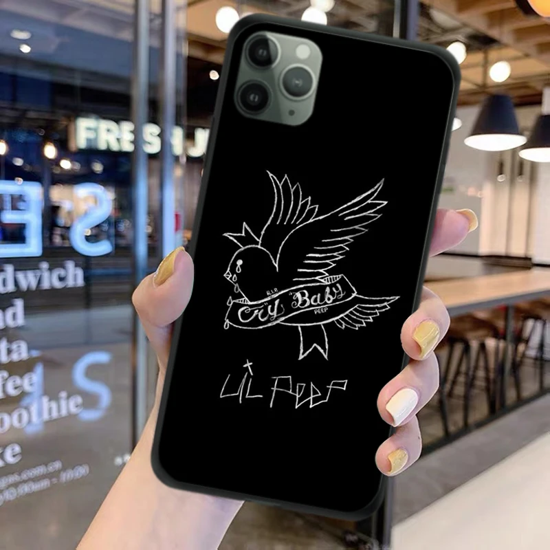 

Lil Peep Hellboy Love Phone Case For iPhone 11 Pro MAX 7 8 Plus 6 6s Rapper Black Silicone Cover Cases For iPhone 12Pro MAX XR X