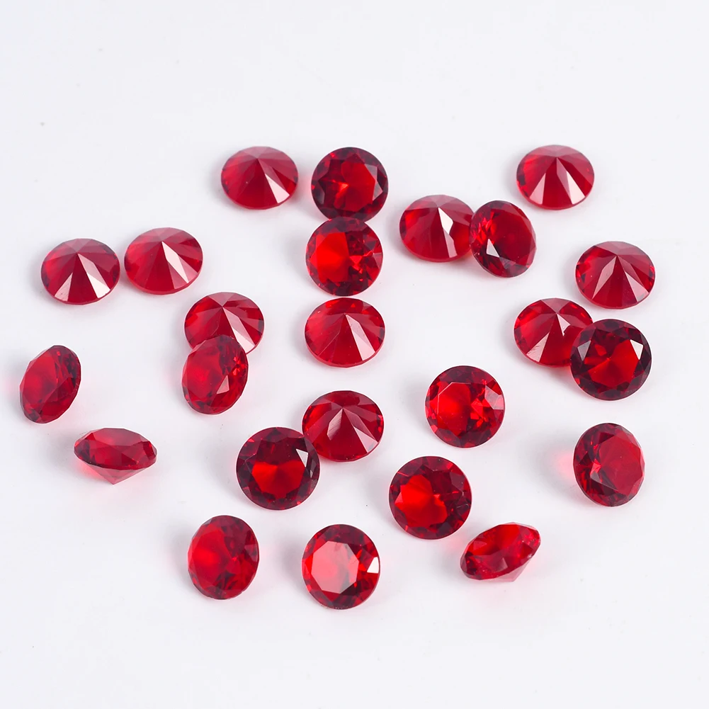 

50Pcs/Lot 6mm Loose Spacer Beads CZ Zircon Stone Cubic Zirconia Synthetic Gems Charms Beads For Jewelry Making Supplies