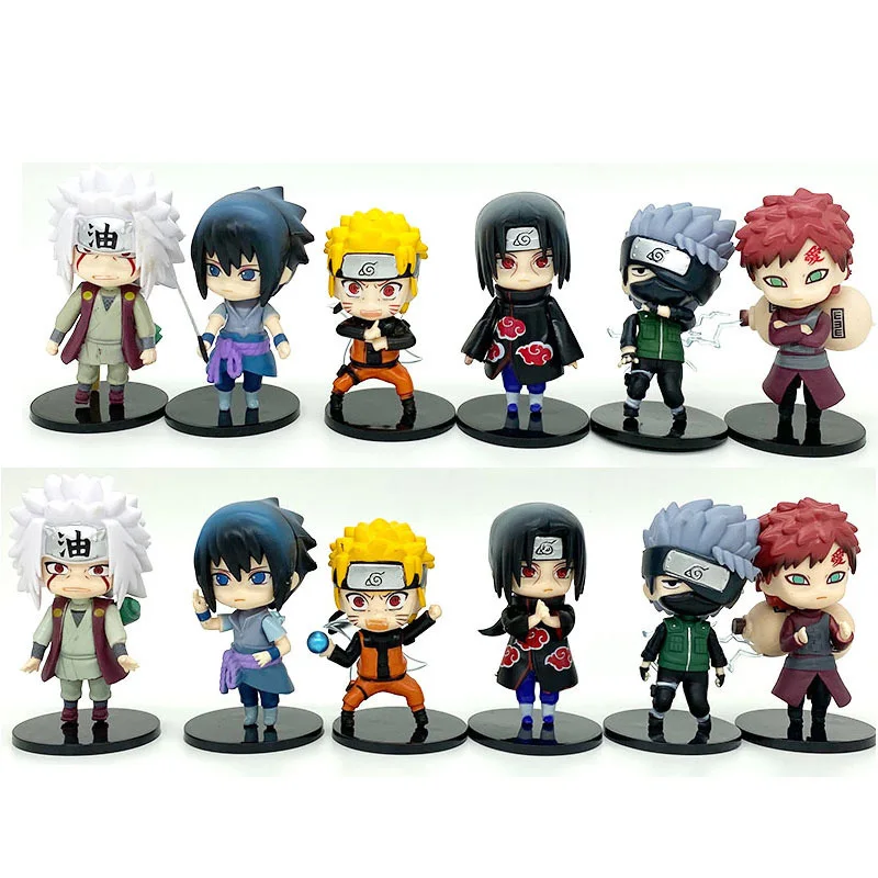 Новинка экшн-фигурка Наруто 6 шт./компл. игрушка милая аниме удзумаки Саске Какаси