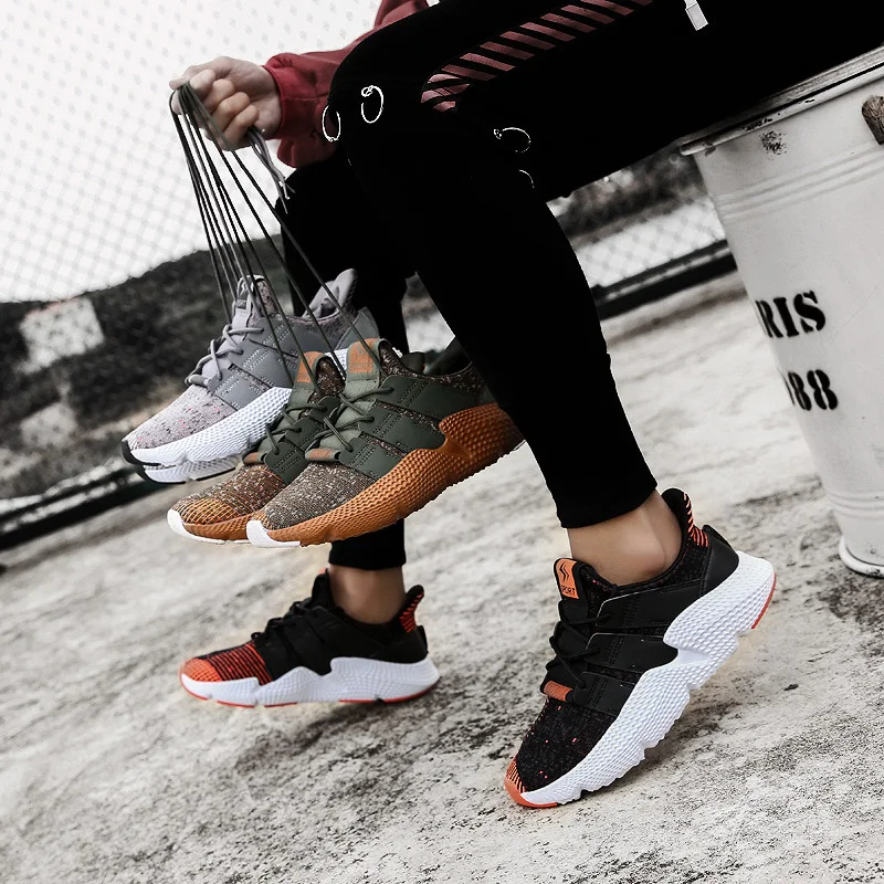 Кроссовки QGK мужские сетчатые Повседневные Дышащие сникерсы на шнуровке легкие