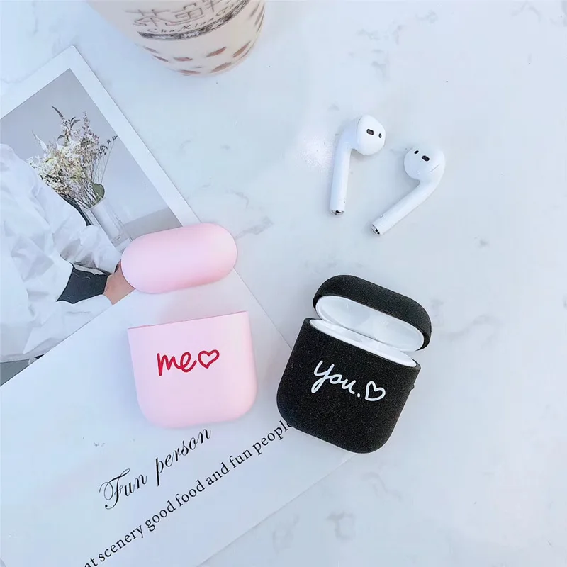 

Case for AirPods Cartoon Earphone Case for Airpods 1 2 Cute hard plastic Accessories Protect Cover with Keychain Lovers Matte