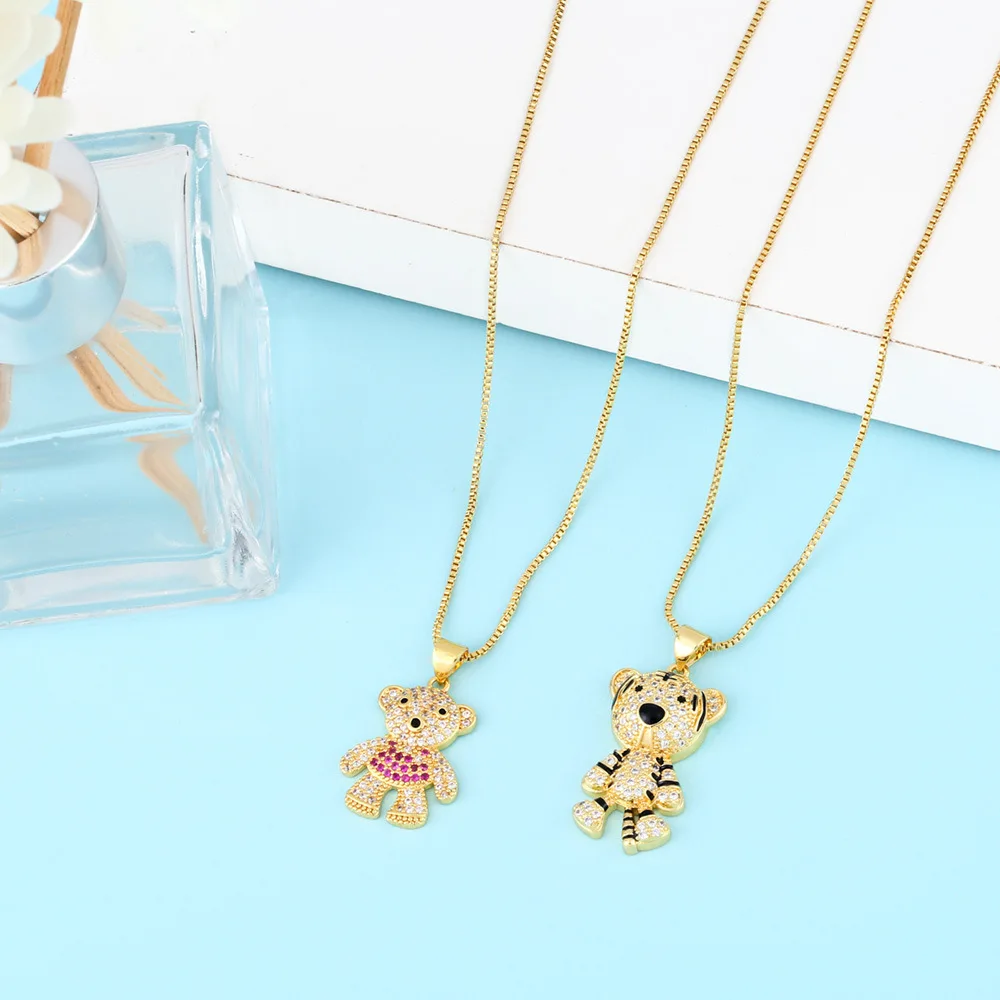 Ожерелье со знаками Зодиака милое и Крутое ожерелье-цепочка милый медведь тигр