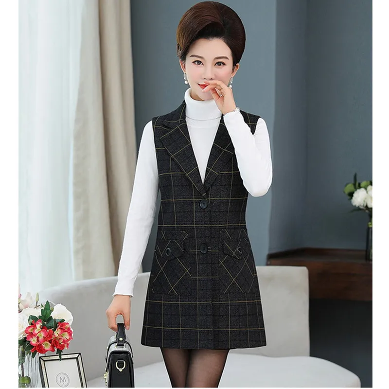 Свободный женский жилет UHYTGF большого размера 5XL модный весенне-осенний