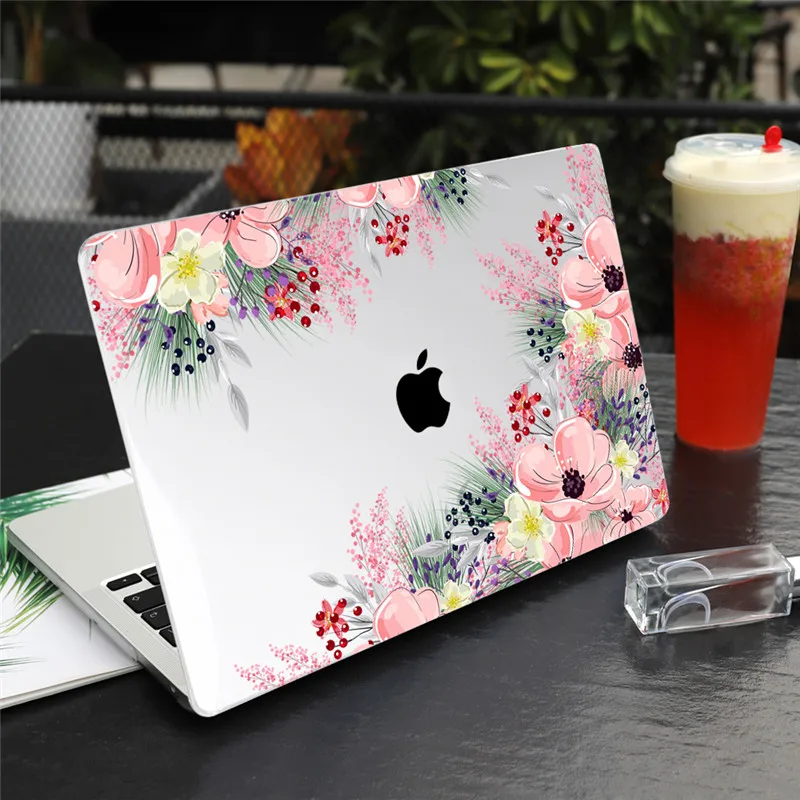 Цветочный чехол для ноутбука Macbook Air 11 13 3 2020 A2338 жесткий пластиковый macbook New Pro 15 A2251