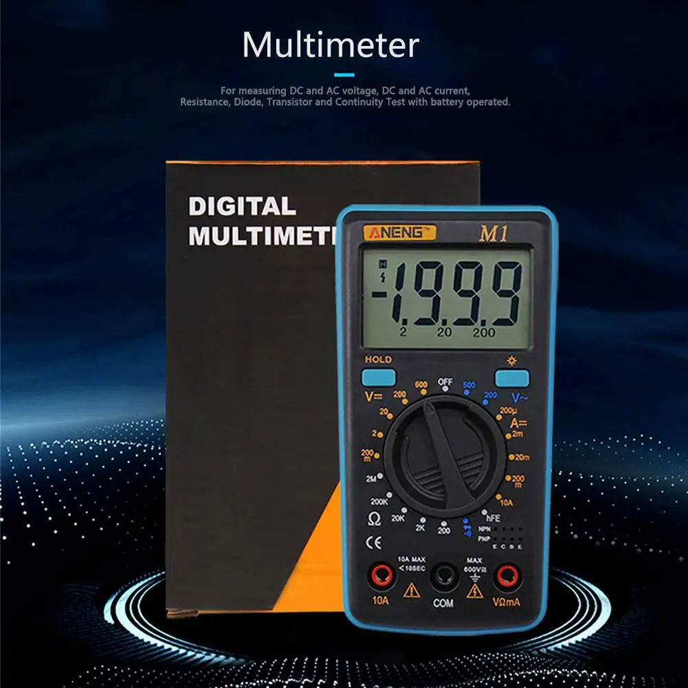 Цифровой мультиметр ANENG измеритель напряжения сопротивления частоты и емкости с