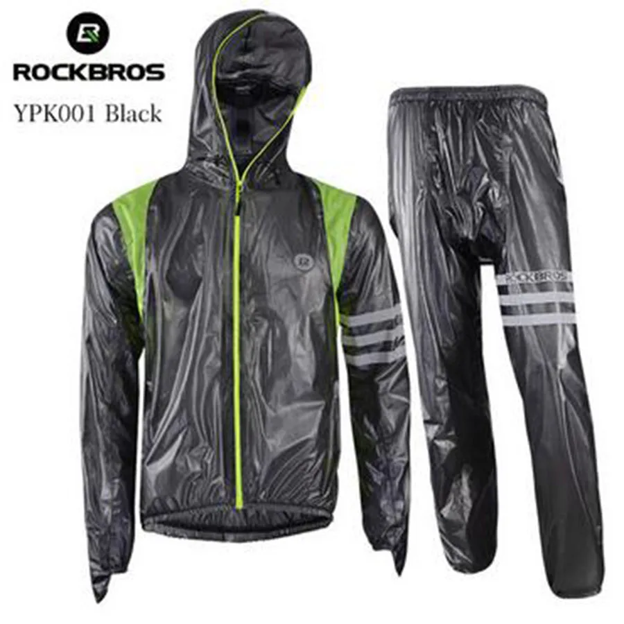 YPK001 Black Set Водонепроницаемая ветрозащитная велосипедная куртка MTB велосипедная Джерси дышащий открытый плащ сжатое лобовое стекло дорожный велосипедный дождевик - Цвет: YPK001 Black Set