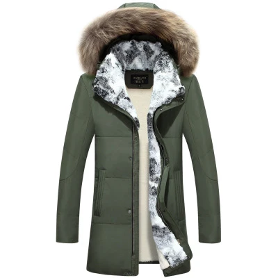 ArmyGreen 2 5XL белая куртка-пуховик на утином пуху, Женское зимнее пальто с гусиным пером, длинная парка с мехом енота, теплая верхняя одежда с кроличьим мехом размера плюс WJM19 - Цвет: ArmyGreen 2
