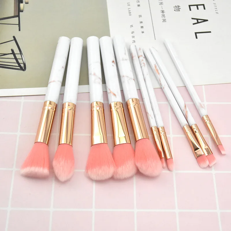 Набор кистей для макияжа 10 шт. профессиональная основа пудра кисть теней на веки