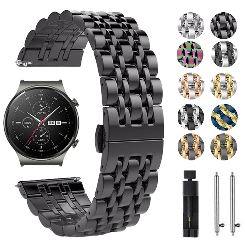 Ремешок из нержавеющей стали для HUAWEI WATCH 3 GT 2 Pro GT2 металлический браслет наручных