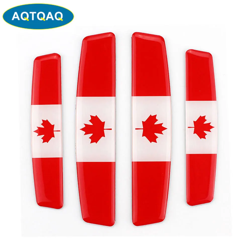4Pcs/Set Car Door Edge Guards Canada Flag Anti-Collision Sticker Bar Crash-Proof Anti-Scratch Protector | Автомобили и мотоциклы