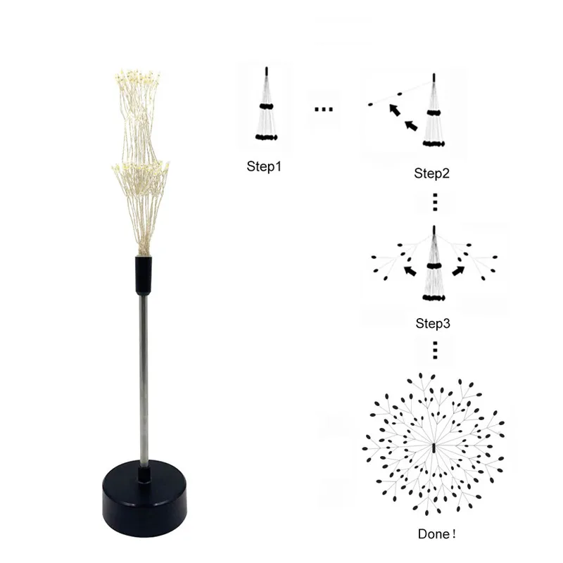 LED Fairy Christmas Firework Light Desktop Decoration Table Lamp USB/Battery-powered Garden Dining Lamps Bedroom Bedside Lights | Освещение