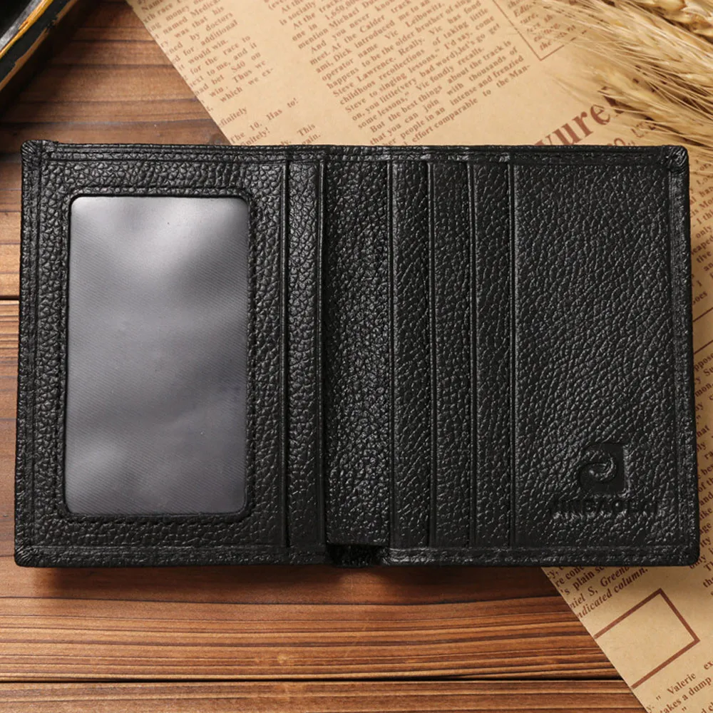 Personalized Wallets For Men Leather Wallet Black Credit Cards Metal Decoration Male Brand #3 | Багаж и сумки