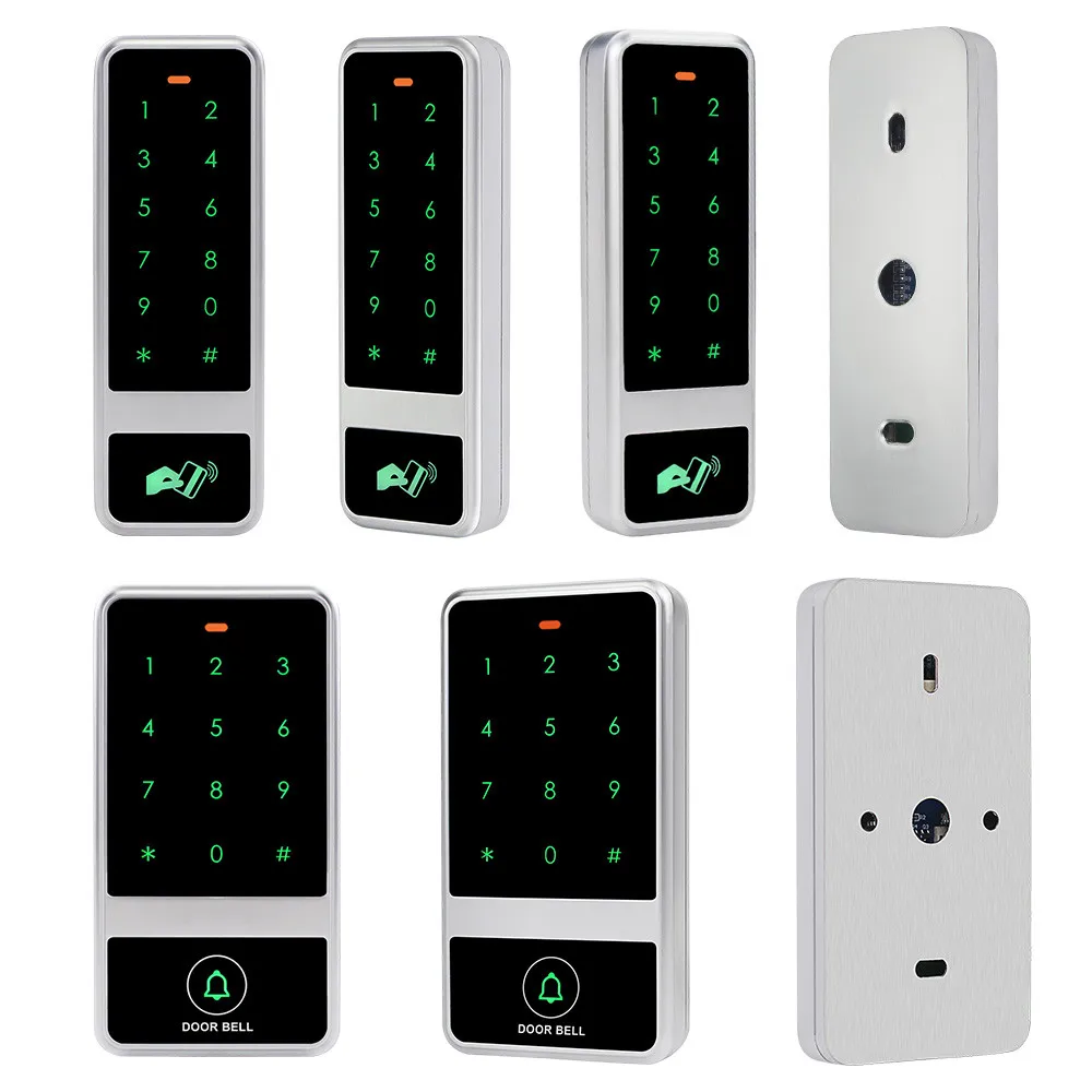 

Metal Access Control Keypad RFID Controller Touch Keys Wiegand 26/34 Bits Card Reader Door Opener with 125KHz Keyfobs Waterproof