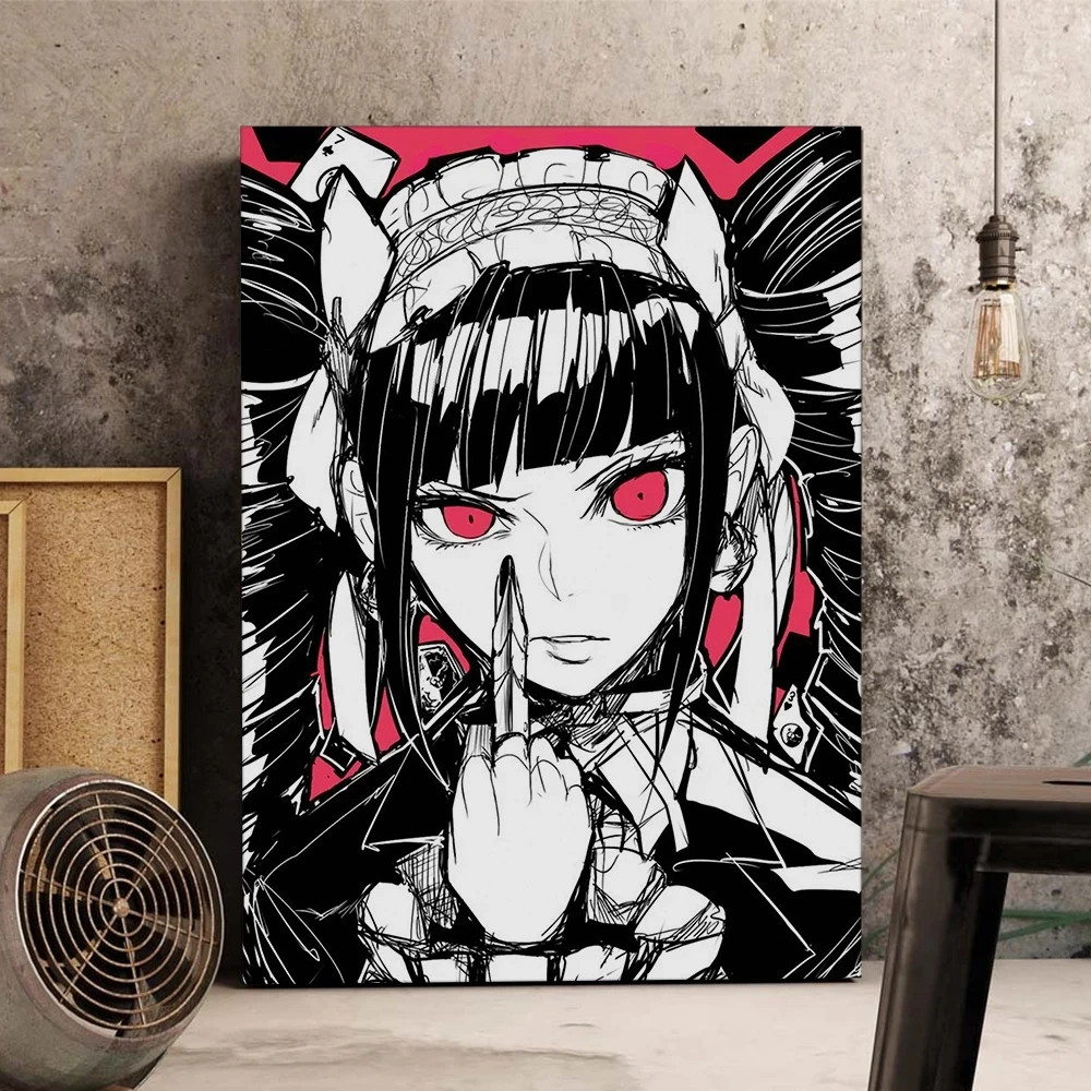 Картина на холсте из аниме данганронпа постер с изображением сексуальной