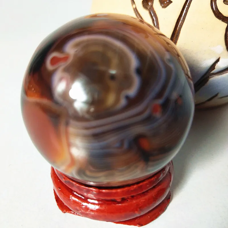 35-40mm Natural silk agate balPalm playing with palm court stonel home decorated chakra healing crystal | Дом и сад
