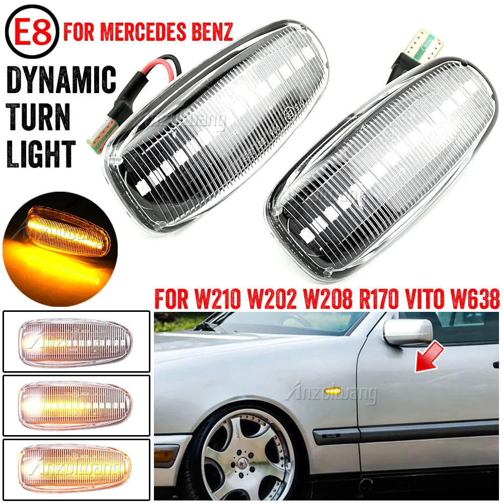 

LED Side Marker Light Indicator Lamp Side Repeater For Mercedes BENZ Sprinter W901 902 903 904 905 W210 W208 W638 W124 W414 W670