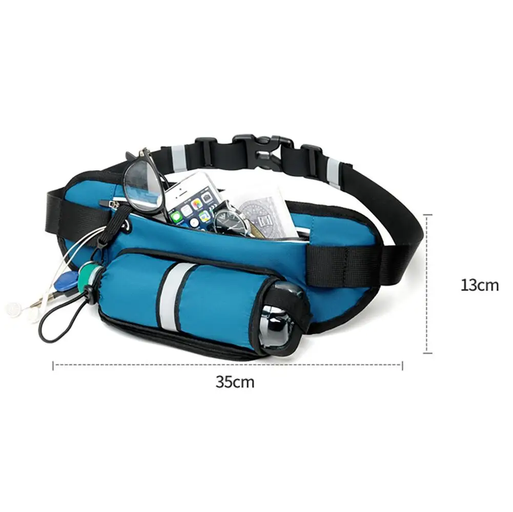 

Running Bag Sports Water Bottle Holder Outdoor Waist Bag Nylon Pack Gym Fitness Phone Belt Bag Unisex Running Sports Equipment