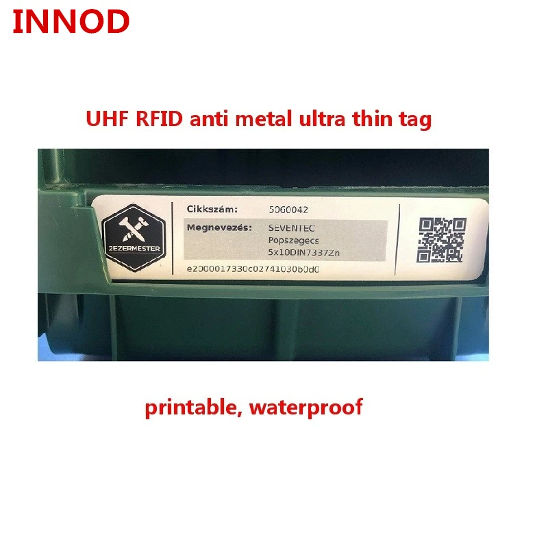 Бесплатный образец Гибкий тонкий длинный диапазон металла uhf тег стикер asset UHF для