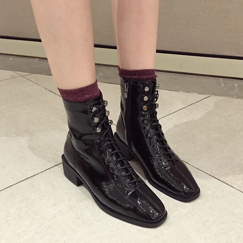 Wellwalk/ботинки Martens женская зимняя обувь женские ботинки Челси на квадратном