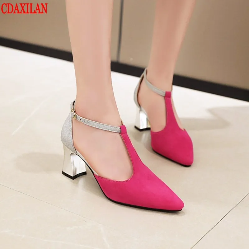 Женские сандалии CDAXIALN из искусственной замши босоножки с острым носком ремешок