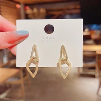 irregular metal earrings for women summer 2021 korean style trend wholesale jewelry 925 silver long drop accessories