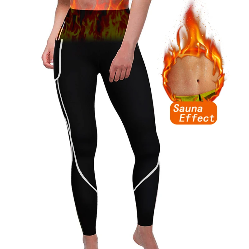 

Warming Leggings with Pocket Thermal Trouser Slimming Pants Neoprene Sweat Sauna Suit Body Shaper Waist Trainer Shapewear