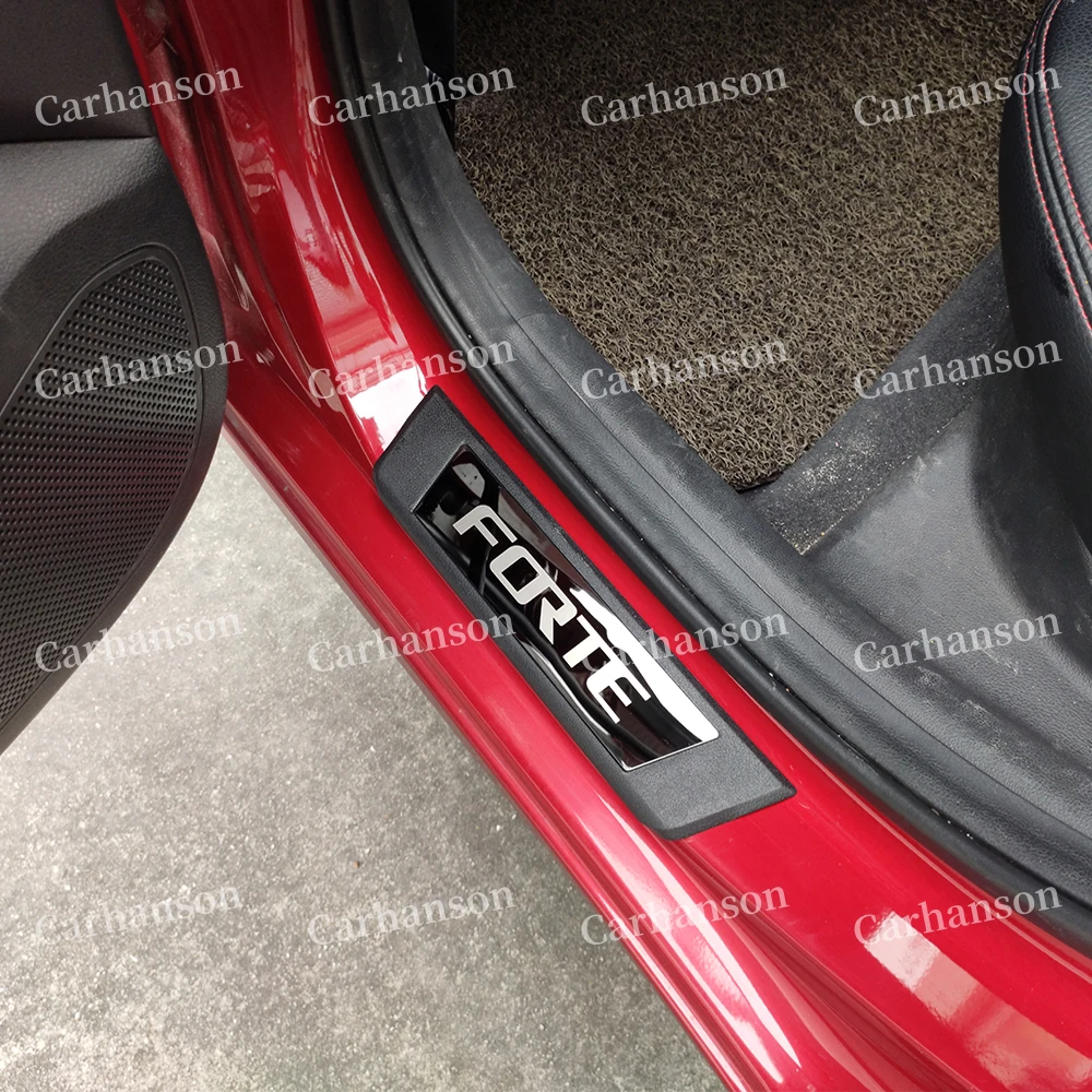 Накладка на порог для автомобиля Kia Forte аксессуары протектор автомобильной