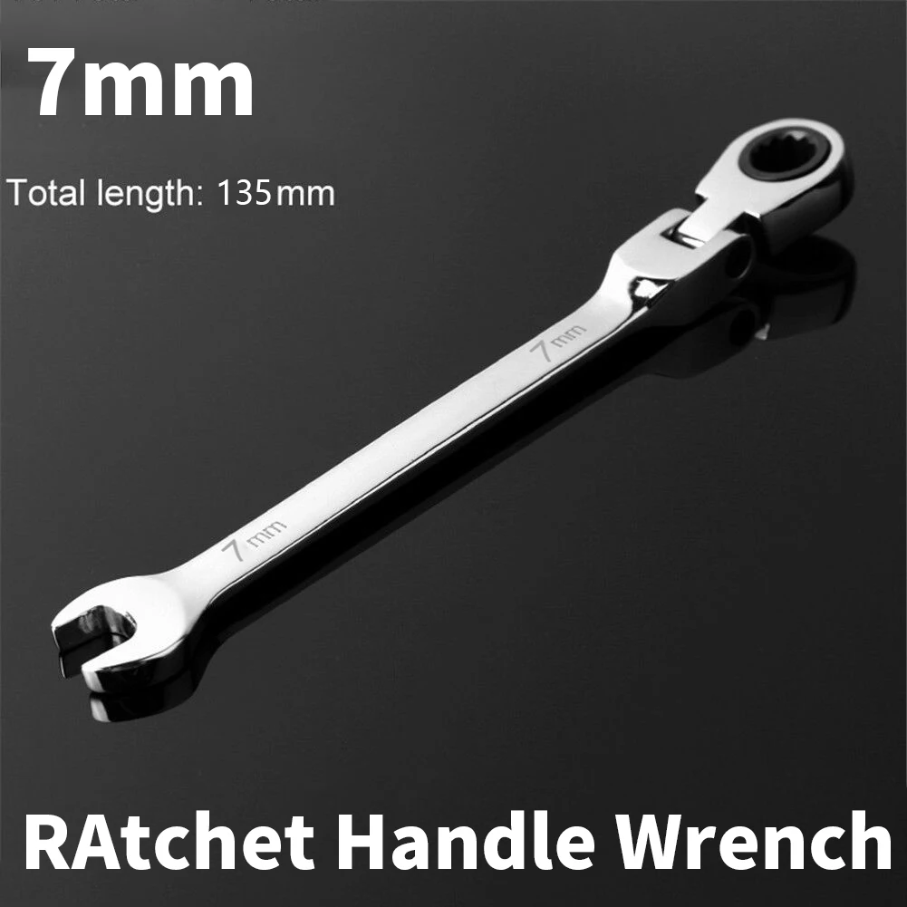 6/7 мм деятельность Метрическая гибкая головка Трещоточный ключ Регулируемый