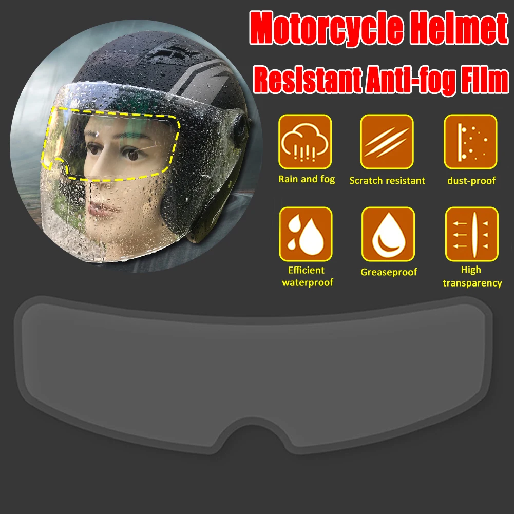 

Motorcycle Helmet Anti-rain Anti-fog Film Electric Car Half-helmet Anti-fog Lens Patch Universal Type Rainproof 2020NEW
