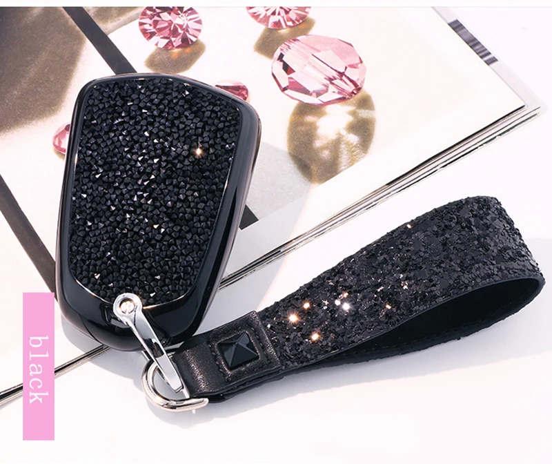 Защитный чехол ключа автомобиля подходит для Cadillac ATSL/XT5/CT6/XTS/CTS с украшением из