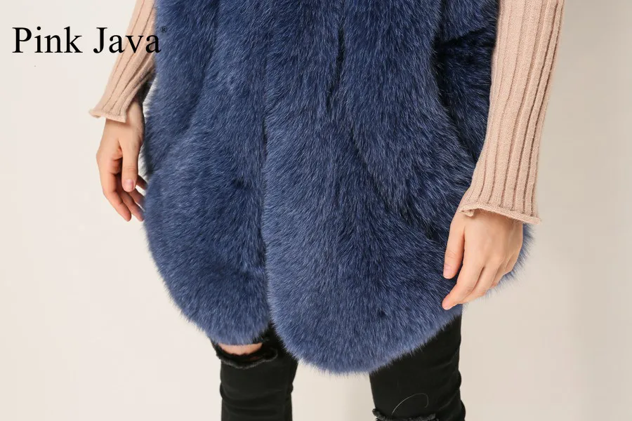Короткая шуба из натурального Лисьего меха QC1860,, жилет из натурального Лисьего меха, зимнее женское платье из натурального меха, меховой пушистый Длинный жилет, Новое поступление