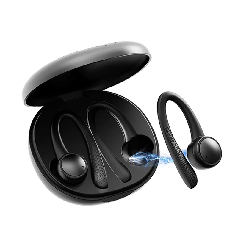 T7 Pro TWS 5,0 беспроводные Bluetooth наушники HiFi стерео беспроводные наушники Спортивная гарнитура с зарядным устройством для всех смартфонов - Цвет: Черный